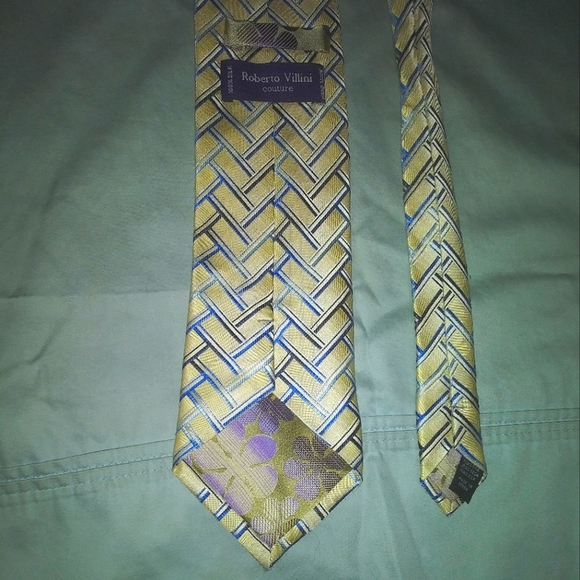 100% silk Roberto Villini neck tie. - Picture 3 of 4